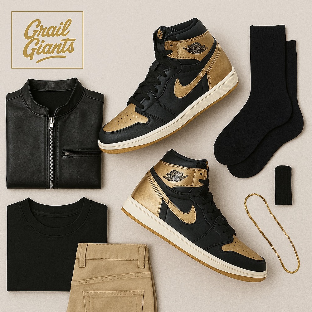NIKE AIR JORDAN 1 High OG in Metallic Gold. SZ. 10M ** NEW WITH BOX ** - Picture 3 of 10